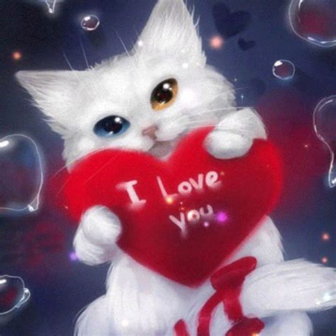 Кот с сердечком рисунок - 71 фото