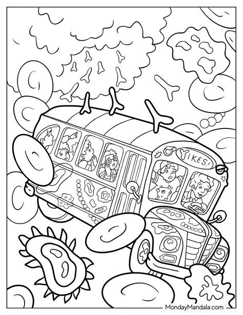 Coloring Pages Magic School Bus Free Printable Car Coloring Pages For