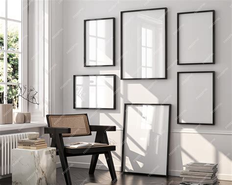 Premium Psd Frame Mockup Iso A Paper Size Living Room Wall Poster