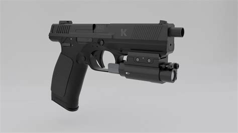 PL-15 pistol with attachments 3D Model $12 - .blend .fbx .obj .unknown - Free3D