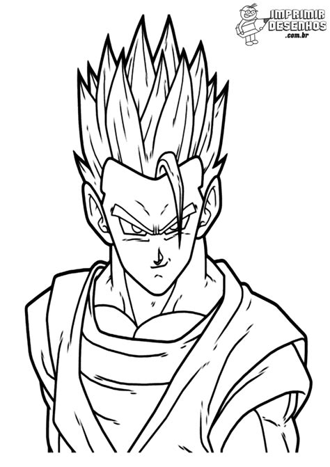 Gohan Adulto Saiyajin Para Colorir Imprimir Desenhos