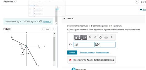 Solved Suppose that T1=7kN and T2=4.5kN. (Eigure 1) | Chegg.com