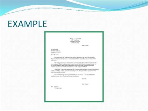 indented letter format sample