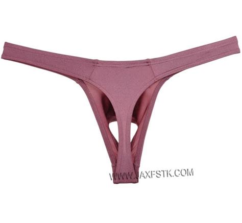 Sexy Men Spandex Balls Hole Thong Underwear Elastic G String Tanga Bikini T Back