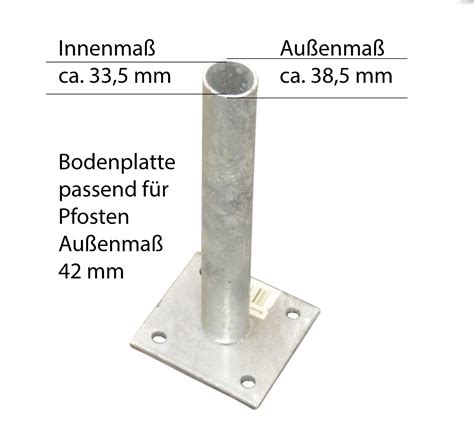 Pfostentr Ger Aufschraubh Lse Pfostenschuh Bodenh Lse F R Rundpfosten