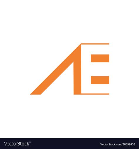 Initial Letter Ae Or Ea Logo Design Template Vector Image