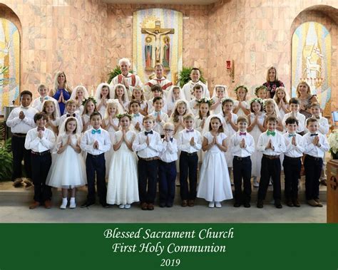 First Holy Communion Class Of 2019 Blessed Sacrament Catholic Church