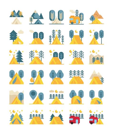 Camping Campground Flat Icon 11263007 Vector Art At Vecteezy