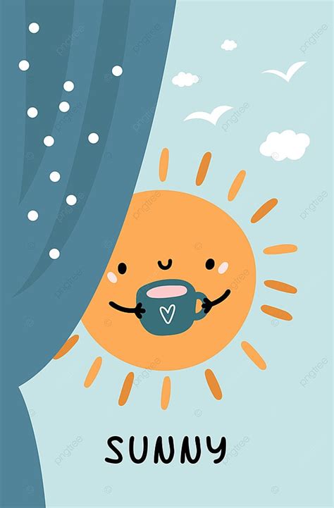 Sunny Day Poster Weather Card Template Download On Pngtree