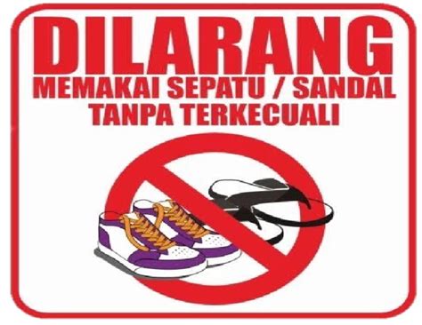 dilarang memakai sendal