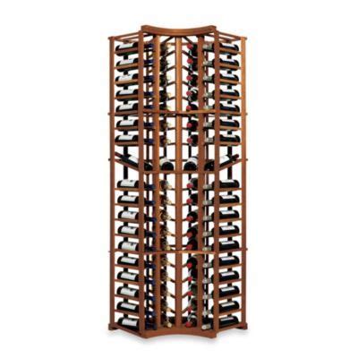 Wine Enthusiast N FINITY 4 Column Curved Corner Wine Rack Kit With