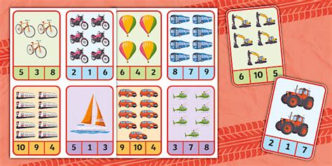 👉 Transport Peg Counting Teacher Made Twinkl