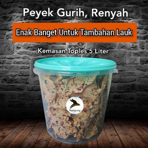 Jual Peyek Kacang Kemasan Toples 5 Liter Netto 500 Gram Shopee Indonesia