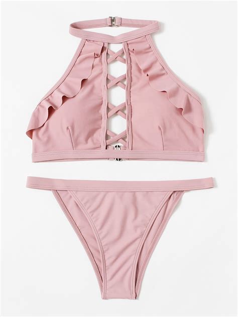 Criss Cross Ruched Detail Bikini Set Artofit