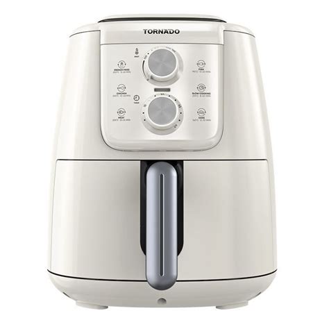 TORNADO Air Fryer 1550 Watt 4 Liter Manual Control Creamy X Silver THF