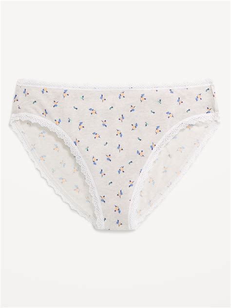 High Waisted Lace Trim Bikini Underwear Old Navy