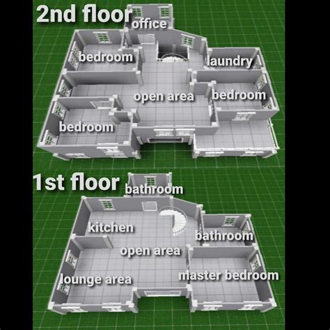 4 Bedroom Bloxburg Rp House Layout House Layouts Diy House Plans