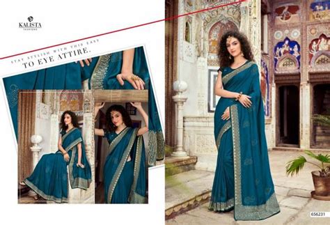 Kalista Simran 3 Heavy Festive Wear Vichitra Silk Designer Saree