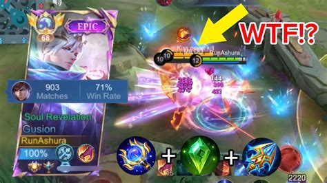 Wtf Gusion Best Build 1 Shot For 2024😱solo Rank🔥 Mobile Legends