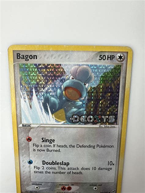 2005 Vintage Pokemon Card Bagon 52 107 Reverse Holo Foil EX Deoxys EX