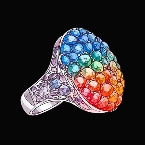 Premium Vector | Futuristic glam a contemporary ring with futuristic ...