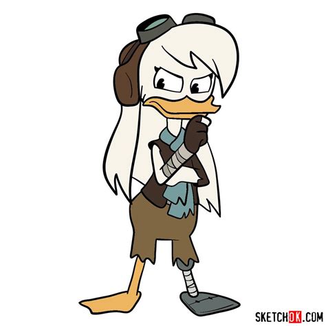 How To Draw Della Duck Sketchok Easy Drawing Guides