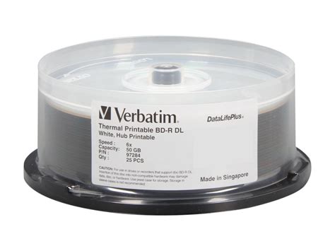 Verbatim Gb X Bd R Dl Thermal Printable Packs Disc Model