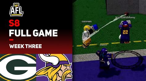 Packers Vs Vikings Week Three Full Game Afl S8 Youtube