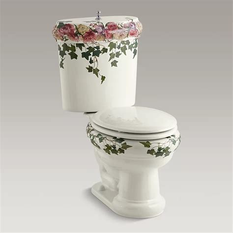 Peonies & Ivy унитаз компакт с рисунком пионы и плющ K-14239-PS Kohler