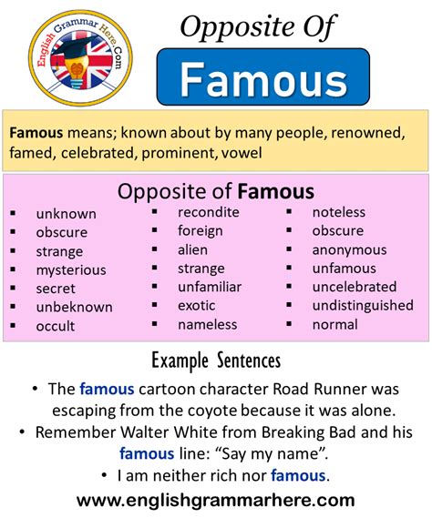 Antonyms Examples