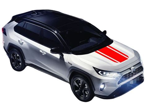 Graphic Vinyl Film Car Hood Sticker For Toyota Rav4 Bonnet Racing