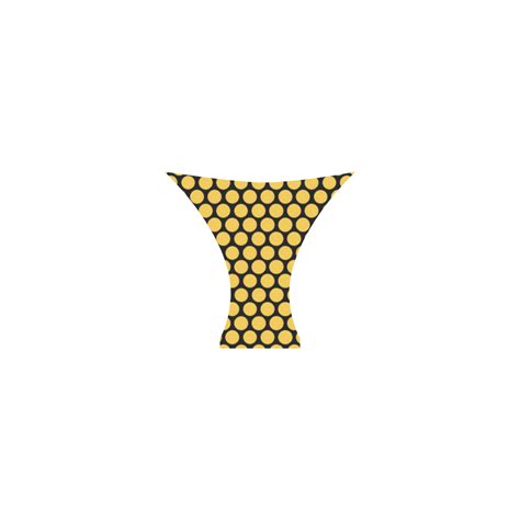Yellow On Black Pokadots Custom Bikini Swimsuit ID D