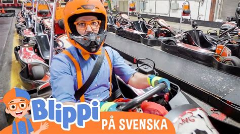 Blippi Svenska Utforskar en Gokart pedagogiska videor för barn