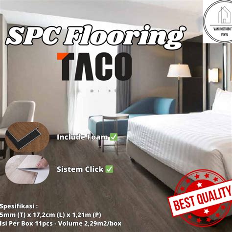 Jual Spc Flooring Taco Lantai Tebal Mm Sistem Click Volume M Box