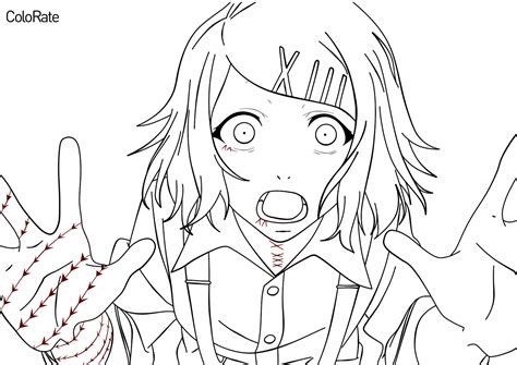 Раскраски Токийский Гуль - 70 фото