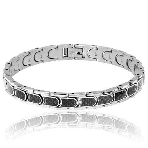 Bracelet Bullit Acier Et Carbone HB44812 Rochet Ocarat