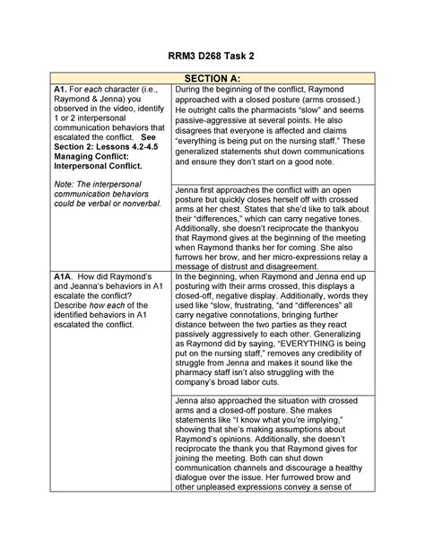 RRM3 D268 Task 2 Final RRM3 D268 Task 2 SECTION A A1 For Each