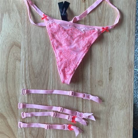 Victoria S Secret Intimates Sleepwear Victorias Secret Push Up Corset Lingerie Set In Pink