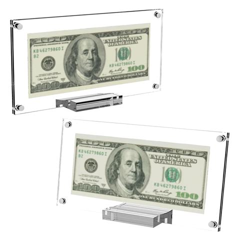 Snapklik.com : Boloyo Acrylic Dollar Bill Display Frame, 7.5 Inch 2PC