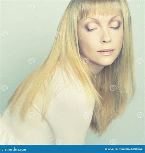 Beautiful Blonde Stock Image Image Of Beauty Fine Charm 23687157