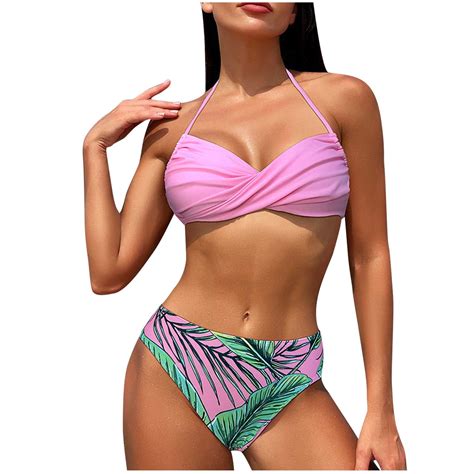 QUYUON Bikini Bathing Suit For Women 2 Piece Push Up Swinsuit Print