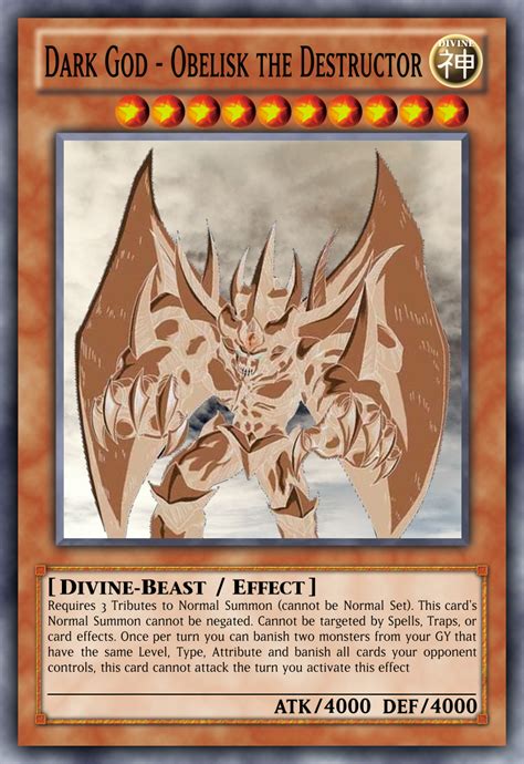 Dark God Obelisk The Destructor By Alphaomega Duelist35 On Deviantart