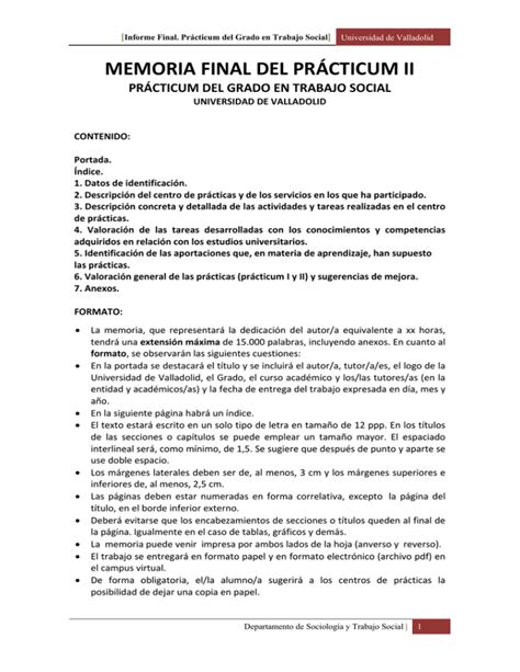 Guión informe final Prácticum II