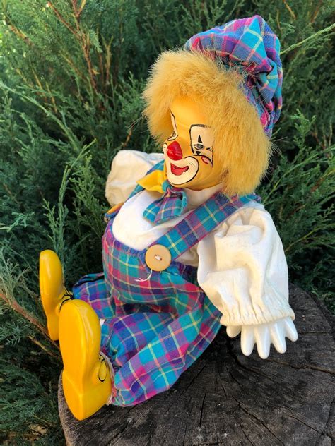 Clown Porcelain Clown Vintage Porcelain Clown Doll Soft Body Etsy