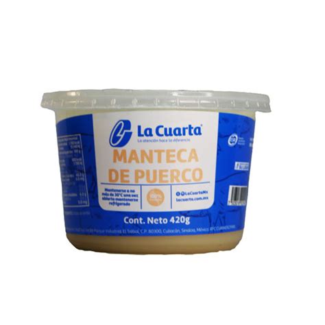 Manteca De Puerco 420g La Cuarta