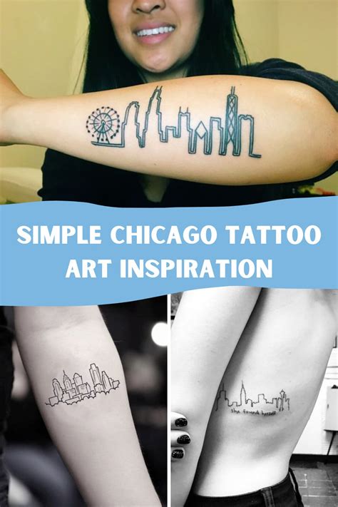 47 Eye-Catching Chicago Skyline Tattoo Ideas - Tattoo Glee