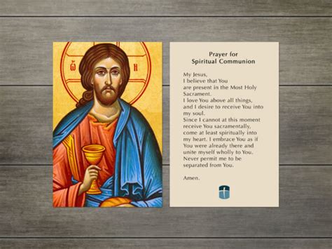 Spiritual Communion Prayer Card | Evangelize Boston