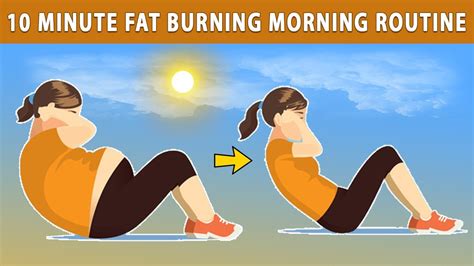 10 Minute Fat Burning Morning Workout Routine Home Exercises To Lose Weight Youtube