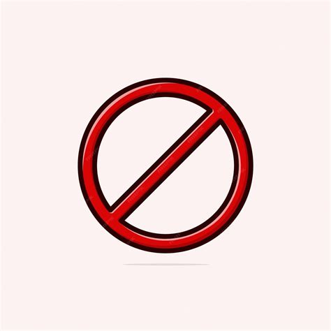 Premium Vector Red Prohibited Sign No Icon Warning Or Stop Symbol