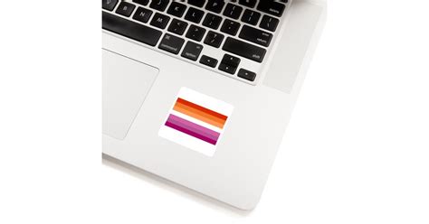 Lesbian Flag Sticker White Emily Gwen S Store